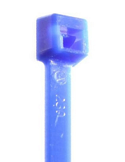 4" #18 lb Minature Blue Cable Ties 100/Pkg. - Click Image to Close